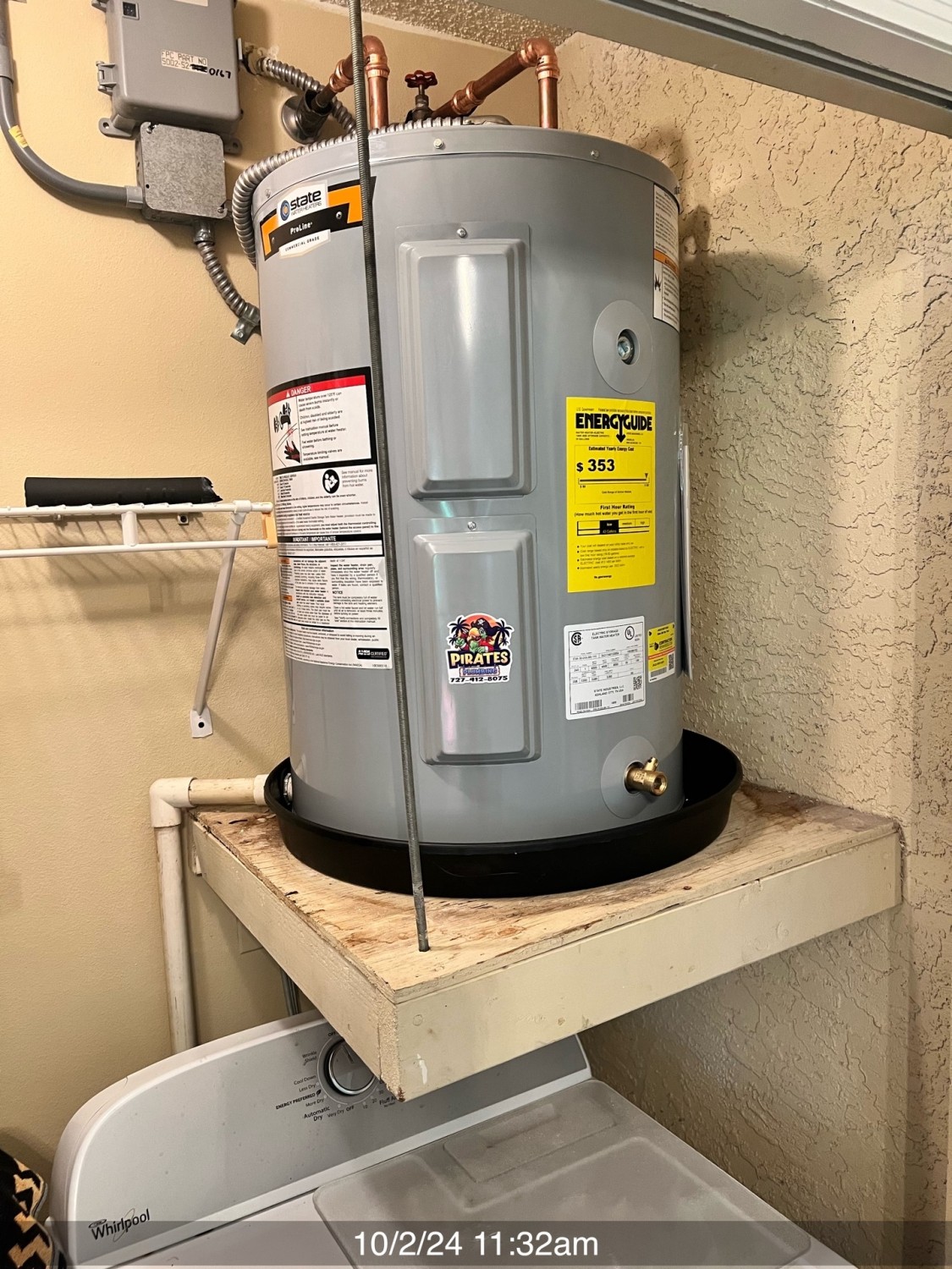 Water heater repair and installation in Palm Harbor, FL by Pirates Plumbing
